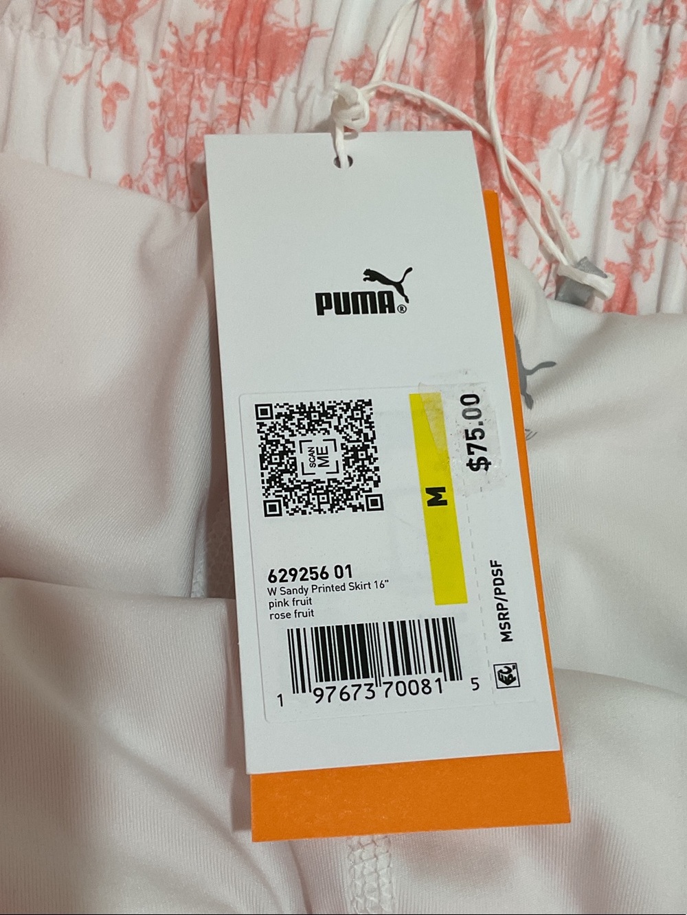 Puma Pink Floral Elastic-Waist Skort - Picture 5 of 6